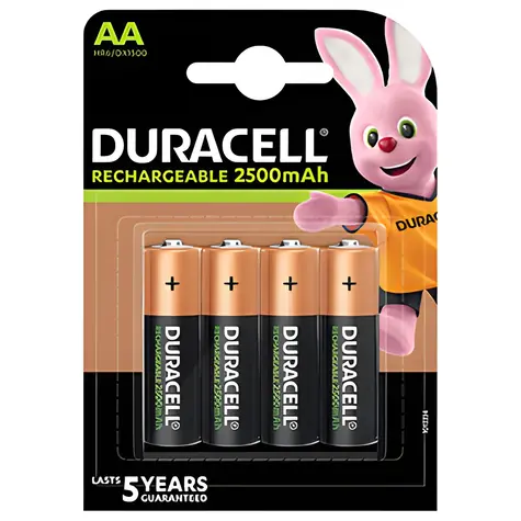 Duracell StayCharged HR06 / Nabíjecí baterie / AA / 2500 mAh / 1,2 V / 4 ks