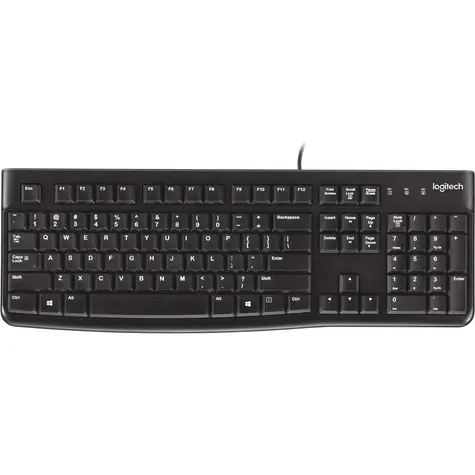 Logitech Media Keyboard K120 HU / Klávesnice / USB / Maďarský layout / černá