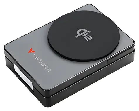 Verbatim Charge 'n' Go Qi2 šedá / Powerbanka / 10 000 mAh / USB-C PD 30W / Qi2 15W