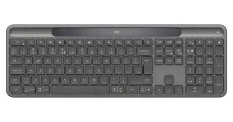 Logitech Slim Solar+ for Business grafitová / Bezdrátová klávesnice / US INT'L layout / 2.4 GHz / Bluetooth