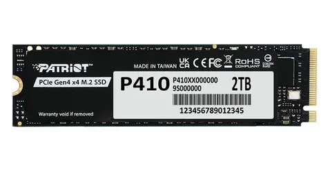 Patriot P410 2TB / SSD / M.2 2280 / PCIe Gen4 x4 / R: 5000MBps / W: 4500MBps / 5y