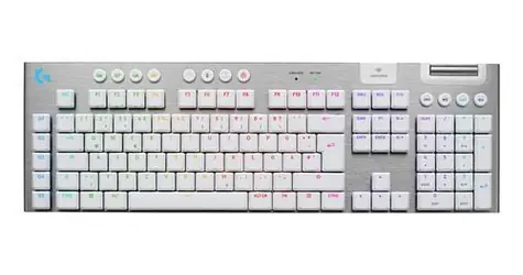 Logitech G915 X Lightspeed bílá / Herní klávesnice / DE layout / Bluetooth + USB Lightspeed / RGB Lightsync