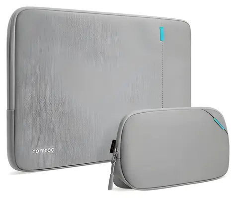 tomtoc Recycled Sleeve with Pouch šedá / Pouzdro / MacBook Pro 14