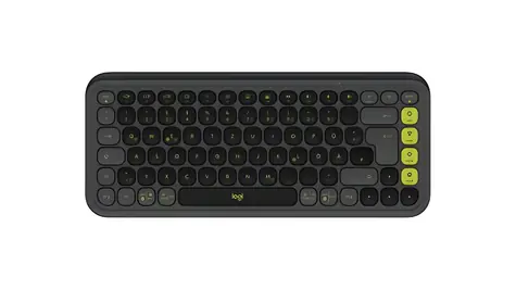 Logitech POP ICON Keys grafitová - DE / Bezdrátová klávesnice / 2,4 GHz / Bluetooth / DE layout