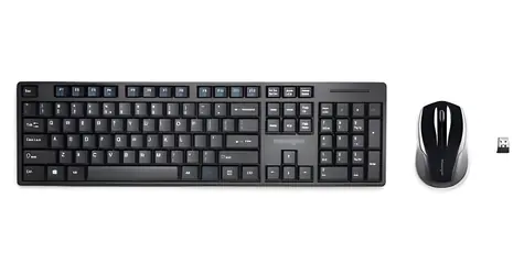 Kensington Pro Fit černá / Set bezdrátové klávesnice a myši / DE / 2.4 GHz / USB