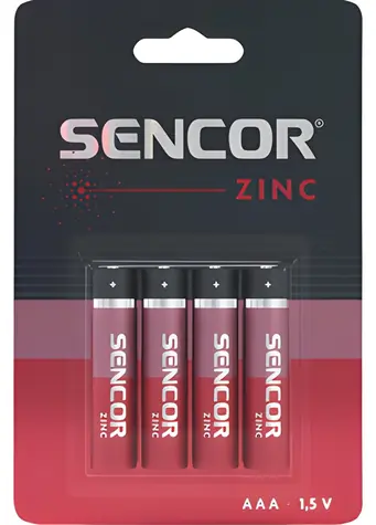 Sencor / Baterie AAA zinkouhlíková / 1,5 V / 4 ks