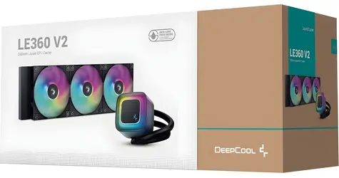 Deepcool LE360 V2 černá / AIO vodní chladič CPU / 3x 120 mm / 2100 RPM / 31,6 dB / ARGB