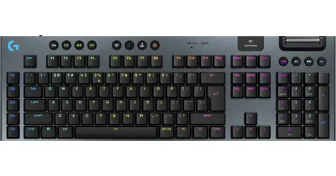 Logitech G915 X Tactile černá / Bezdrátová herní klávesnice / GL Tactile / RGB podsvícení