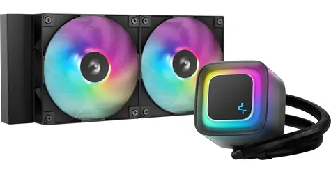DEEPCOOL LE240 V2 černá / AIO vodní chladič CPU / 2x 120mm / ARGB / 31,6 dB / AMD + Intel