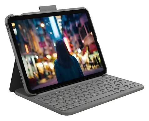 Logitech Slim Folio černá / Pouzdro s klávesnicí / DE layout / pro Apple iPad 10. gen. / Bluetooth