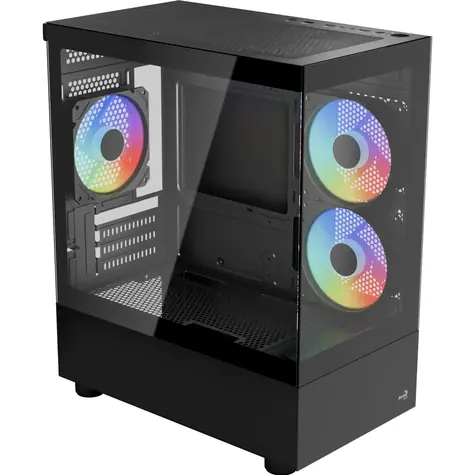 Aerocool Viewport Mini-G-BK-v4 ARGB černá / PC skříň / Micro ATX / Mini-ITX / 2x USB-A 2.0 / 1x USB-A 3.2 / bez zdroje