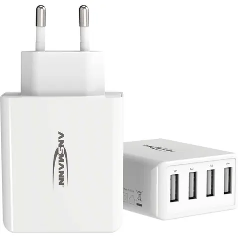 Ansmann HC430 bílá / Síťová nabíječka / 4x USB-A / 30W