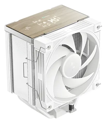 DEEPCOOL AK700 Digital bílá / Chladič CPU / 7 tepelných trubic / 120 mm FDB / digitální displej / AMD + Intel