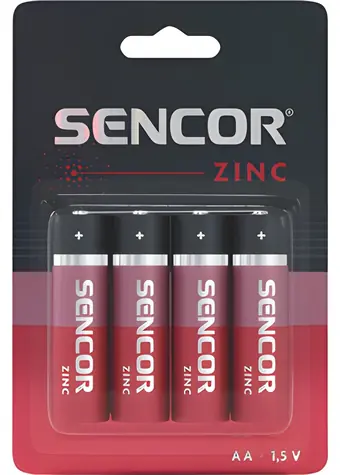 Sencor / Baterie tužková / AA (LR6) / 1,5 V / zinkouhlíková / 4 ks