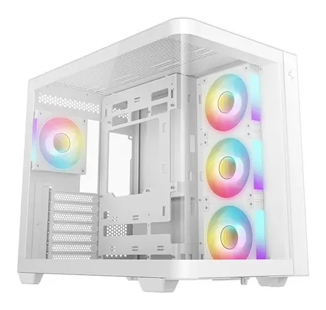 DEEPCOOL CG530U 4F bílá / PC skříň / midi-tower / ATX / 4× ARGB ventilátor / tvrzené sklo