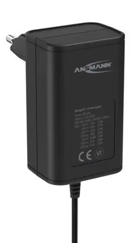 Ansmann APS 300 černá / Univerzální napájecí zdroj / 100-240 V / 0,6 A / 7 konektorů