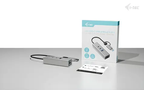 i-tec USB-C/USB-A Metal HUB 3 / USB hub / 2× USB-C + 1× USB-A / 2,5Gb LAN