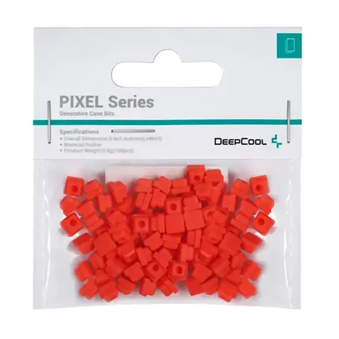 Deepcool Pixel Series červená / Dekorativní pixel bity / pro skříně Deepcool / pryž / 100 ks