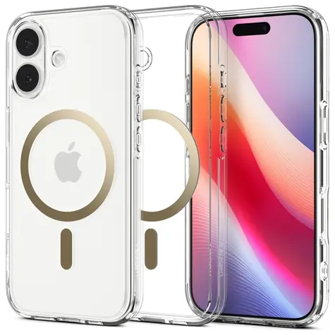 Spigen Ultra Hybrid MagSafe clear gold / Ochranný kryt / Apple iPhone 17 / MagSafe