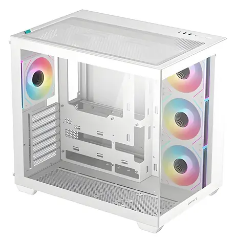 DEEPCOOL CG530 4F bílá / Skříň / Midi-Tower / ATX / 4x ARGB / Temperované sklo