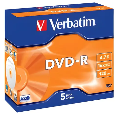 Verbatim DVD-R DataLife Plus / Optické médium / 4,7 GB / 16x / 1 ks / jewel case