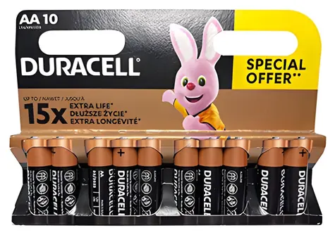 Duracell Basic AA / Alkalická baterie / 1,5 V / 10 ks