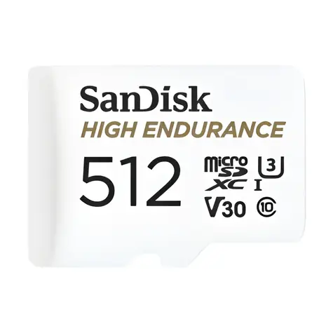 SanDisk High Endurance Monitoring microSDXC 512GB + adaptér / Paměťová karta / Class 10 / čtení: 100 MB/s