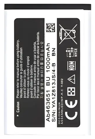 AB463651BE / Náhradní baterie pro Samsung / Li-Ion / 1 000 mAh / OEM
