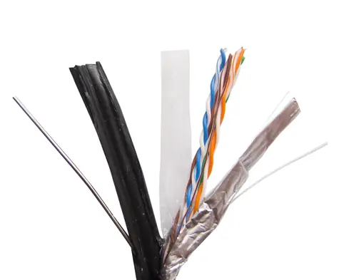 Zircon FTP Cat5e CU černý / Síťový kabel / venkovní závěsný / 305 m / cívka