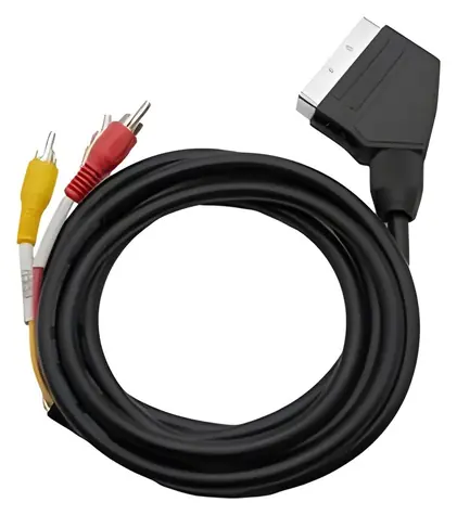AMIKO / Propojovací kabel / 3× RCA – SCART / 2 m