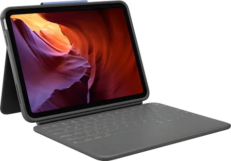 Logitech Rugged Folio graphitová / Ochranné pouzdro s klávesnicí / pro Apple iPad 10. generace / DE layout