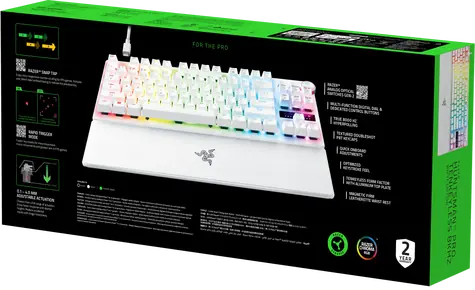 Razer Huntsman V3 Pro Tenkeyless bílá / Herní klávesnice / Razer Analog Optical Switch Gen 2 / 8KHz HyperPolling