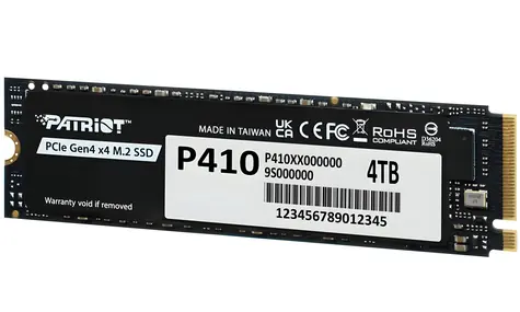 Patriot P410 4TB / SSD / M.2 2280 / PCIe Gen4 x4 / R: 5000MBps / W: 4500MBps / 5y