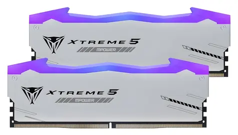 Patriot Viper Xtreme 5 RGB 48GB (2x24GB) 5800MHz stříbrná / DIMM / DDR5 / CL38 / On-Die ECC / Unbuffered / 1.45V