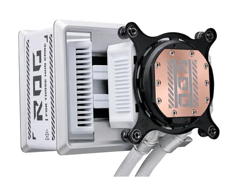 ASUS ROG Ryuo IV SLC 360 bílá / Komplet vodního chlazení CPU / 3x 120mm / max. 39.6 dB / max 2650 RPM / ARGB