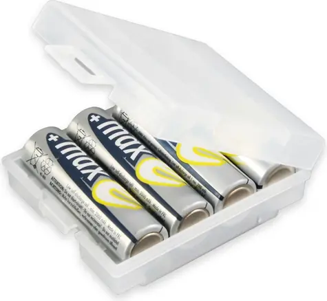 Ansmann Akkubox transparentní / Pouzdro na baterie / 4× AA nebo AAA
