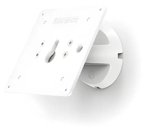 Compulocks BOW bílá / Nástěnný sklopný držák