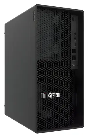 Lenovo ThinkSystem ST45 V3 / Tower server / AMD EPYC 4124P / 16 GB DDR5 / 2× 960 GB SSD / SW RAID / 500 W
