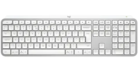 Logitech MX Keys S US světle šedá / Bezdrátová klávesnice / USB-C / BT / US INTL layout