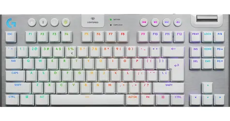 Logitech G915 X TKL / bezdrátová herní klávesnice / Bluetooth+USB LIGHTSPEED přijímač / RGB podsvícení