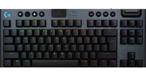 Logitech G G915 X / Bezdrátová herní klávesnice / US layout / TKL / Bluetooth+USB LIGHTSPEED přijímač / RGB