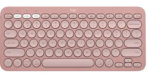 Logitech Pebble Keys 2 K380s růžová / Bezdrátová klávesnice / BT / USB / US Layout