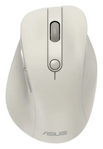 ASUS MD105 béžová / Bezdrátová optická myš / 1200-2400 DPI / Bluetooth 5.0 + 2.4 GHz / tichá