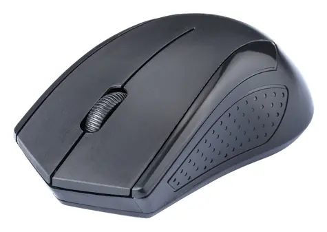 C-TECH WLM-07 černá / Bezdrátová optická myš / 1200 DPI / 3 tlačítka / USB nano receiver / 2x AAA