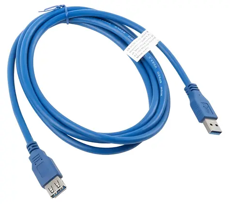 Lanberg CA-US3E-10CC-0018-B modrá / Prodlužovací kabel USB / USB-A (M) – USB-A (F) / USB 3.0 / 1.8 m