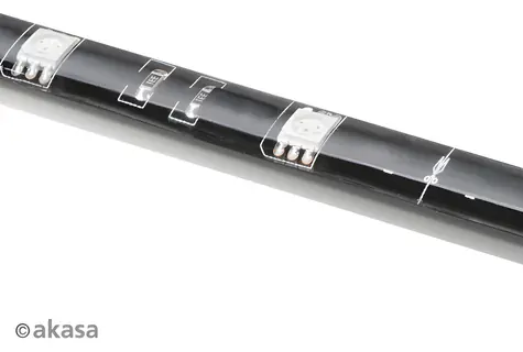 Akasa Vegas MB / LED páska / RGB multicolor / 50 cm / 15 LED / magnetická / 12V