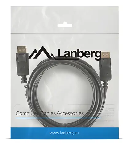 Lanberg CA-DPDP-10CC-0030-BK černá / Kabel DisplayPort / 3 m / 4K / DP 1.2