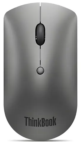 Lenovo ThinkBook Bluetooth Silent Mouse šedá / Myš / Bluetooth 5.0 / Optická / 2400 DPI