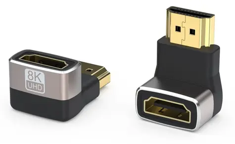 PremiumCord Adaptér HDMI A F/M / Redukce / zahnutá 90° / 8K/60Hz / 4K/120Hz