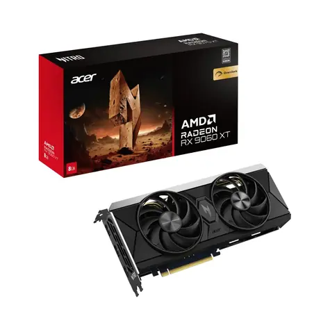 Acer Nitro Radeon RX 9060 XT OC 8GB / Grafická karta / 3290MHz / 8GB GDDR6 / 1x HDMI + 2x DP / 450W (8)